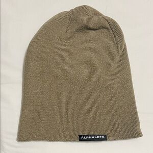 Alphalete Khaki Knit Beanie